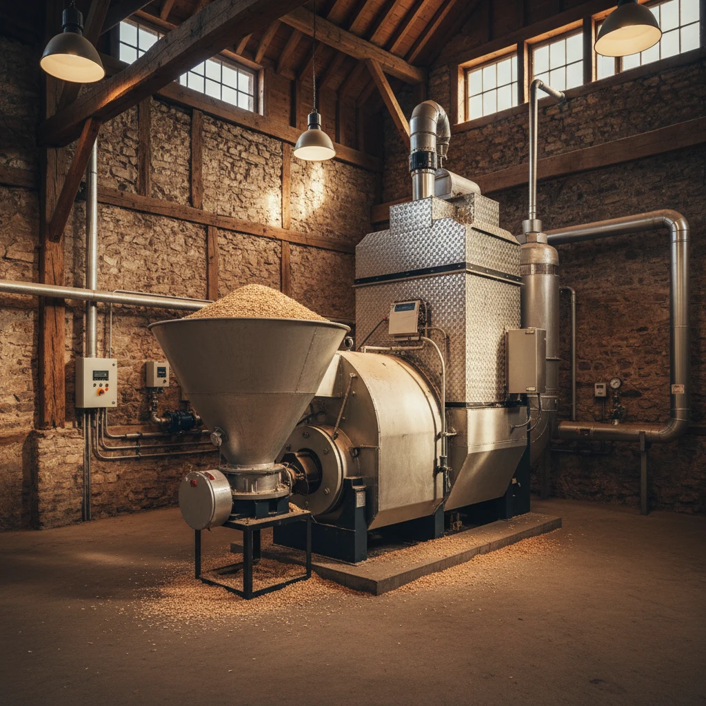 Installation d'une chaudiere a bois dans un local technique