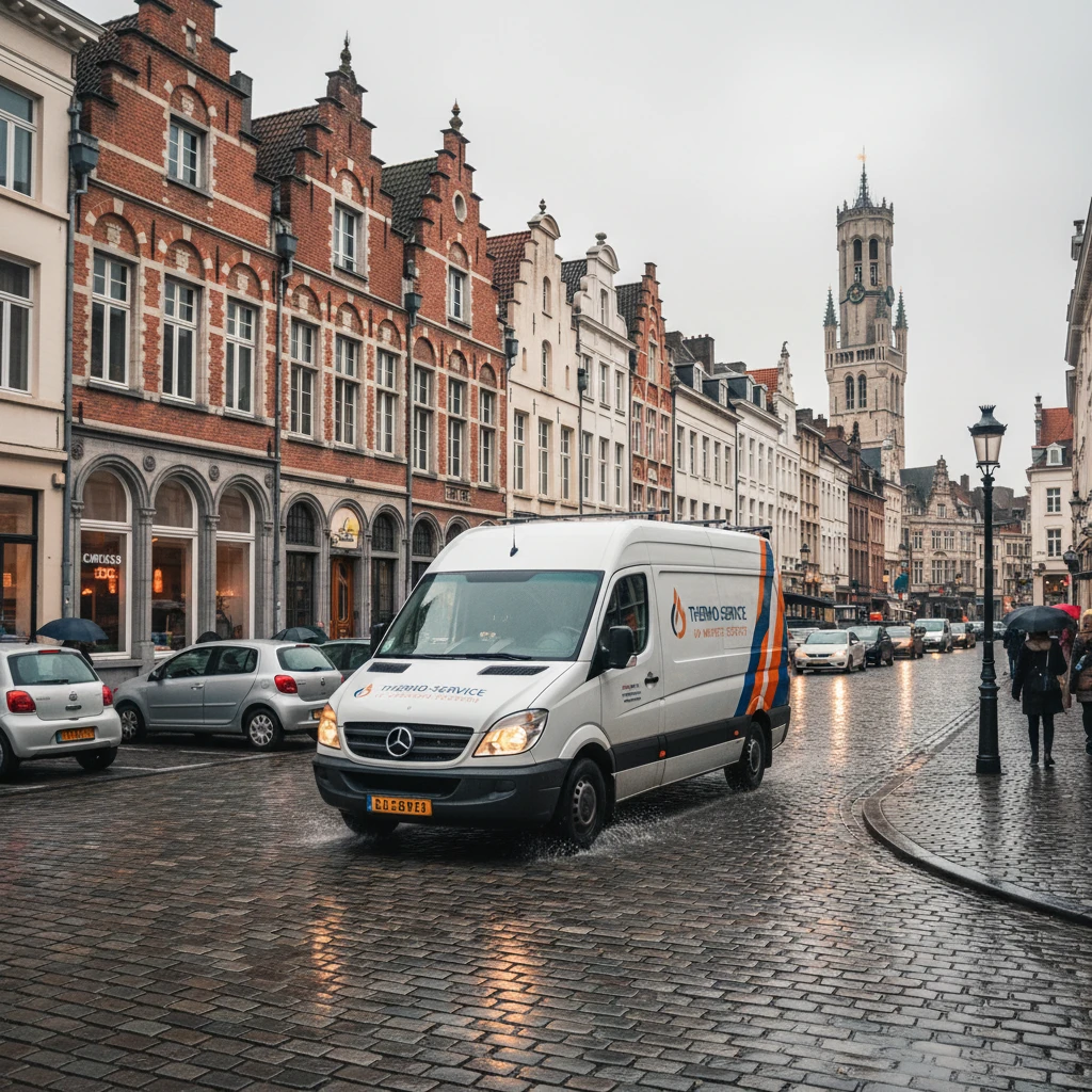 Camionnette de chauffagiste agree en Belgique